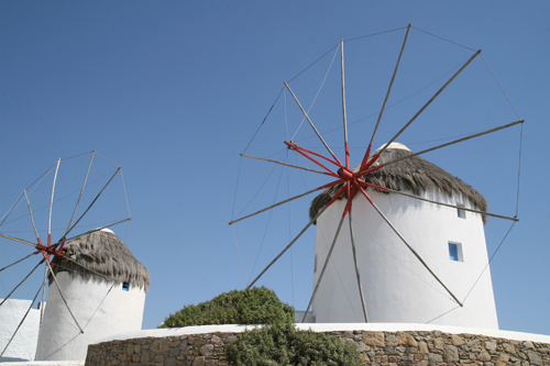 Eine der fünf Windmühlen